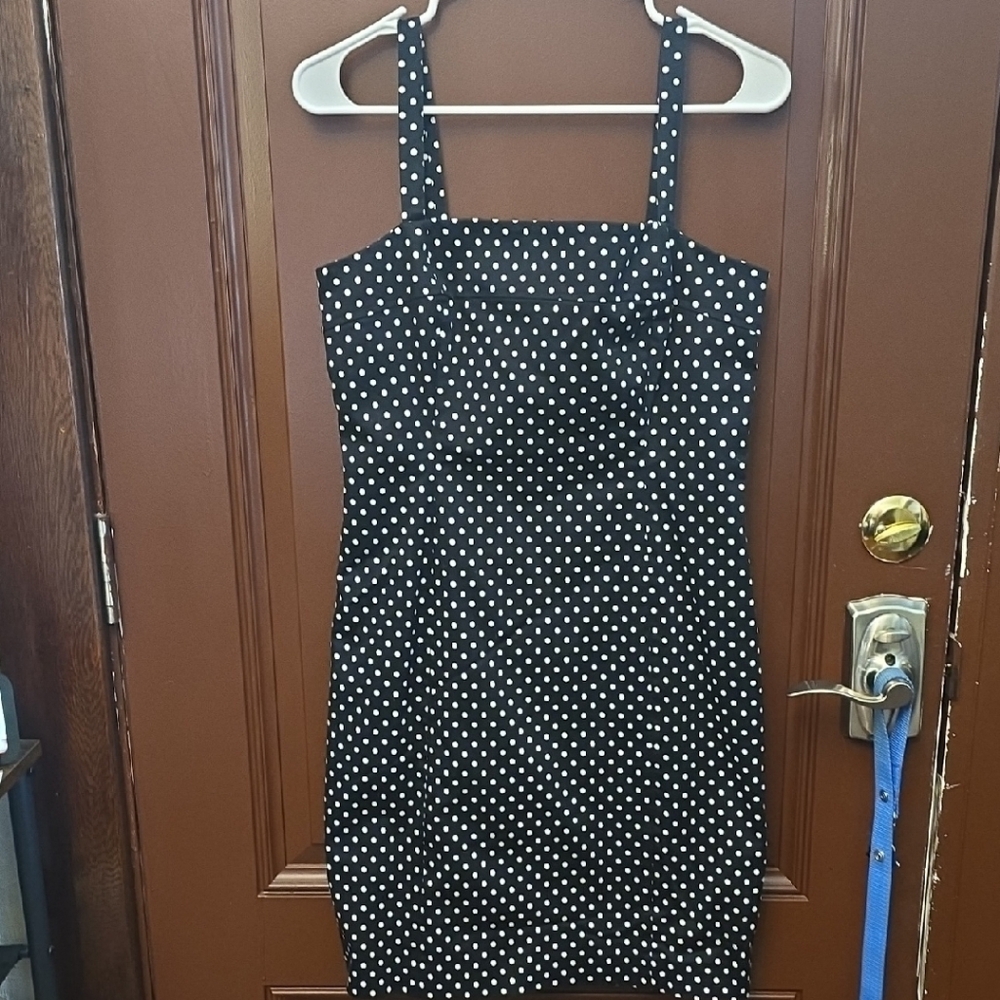 Tahari Polka Dot Sleeveless Dress